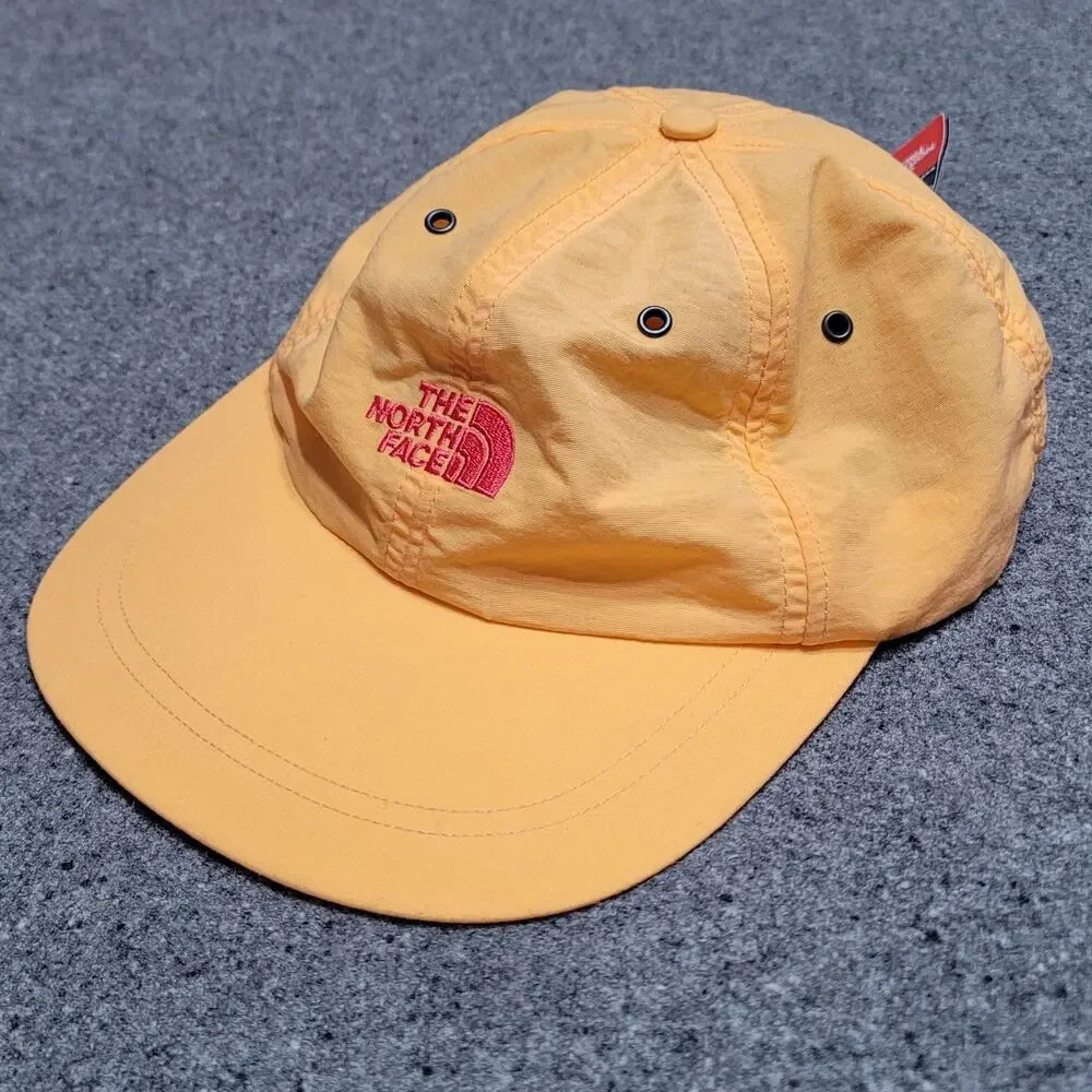 Vintage 90s The North Face Hat Baseball Cap Ultramarine Logo Nectarine 6 Panel